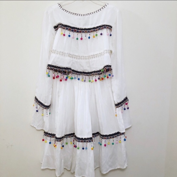 RAGA Coconut Cover Pom Pom Tassel Short Dress - Picture 5 of 8